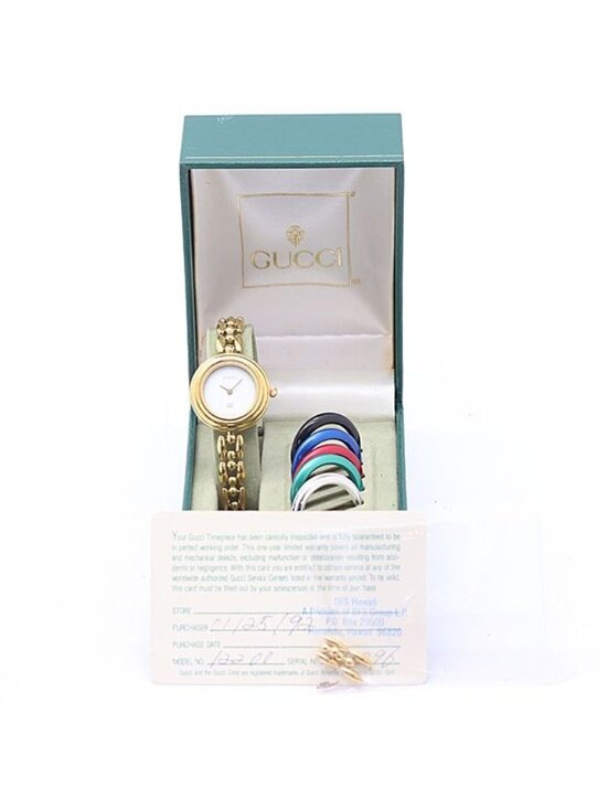 Gucci Maintenance Box with Frame Change Bezel 11 12 Quartz White Dial Watch main image 4